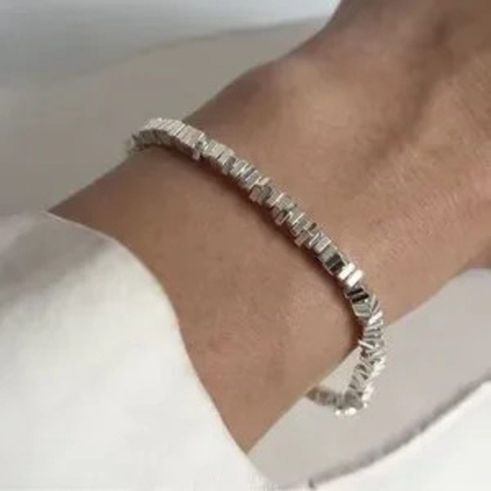 Silver Beaded Bracelet